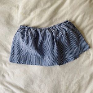 Blue Life Denim Stripe Lina Frill Top